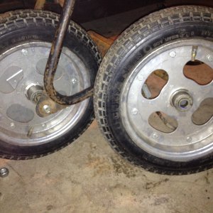 Wheels, tires, and sprocket for nighthawk. Thanks eBay!