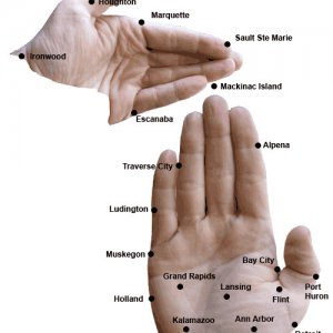 Michigan Hands Map
