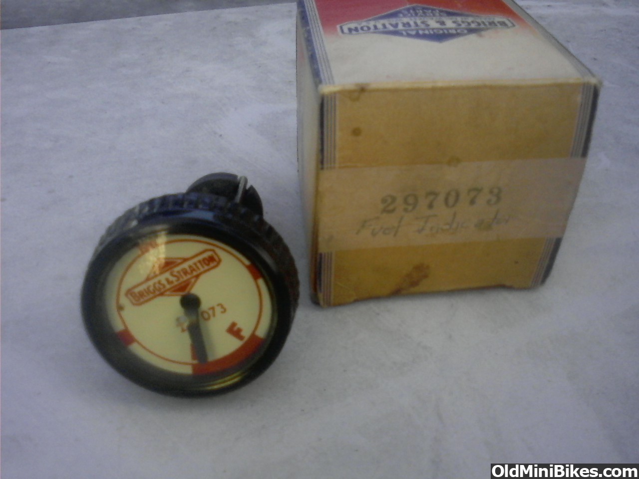 NOS Vintage Briggs fuel gauge small depth