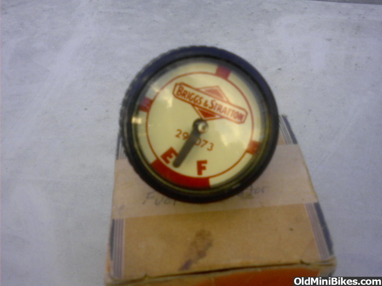 NOS Vintage Briggs fuel gauge small depth