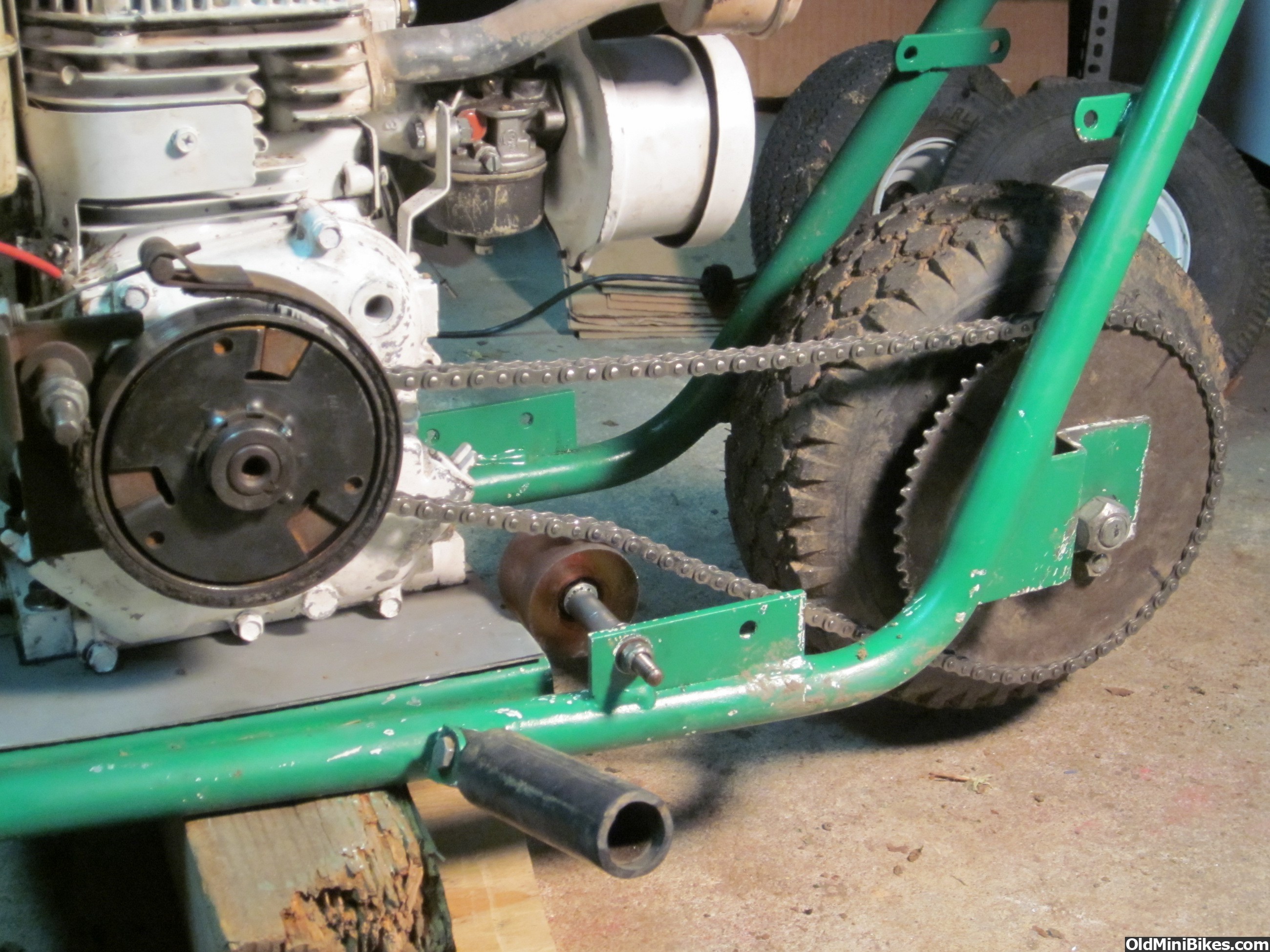 chain tensioner build from skateboard wheel thanks for input