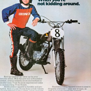 Honda Apparel ad 1974