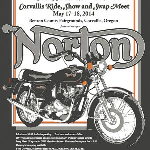 Oregon Vintage Motorcyclists Ride/Show/Swap Meet: Corvallis OR, 17-18 May 2