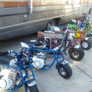 a row of bikes
