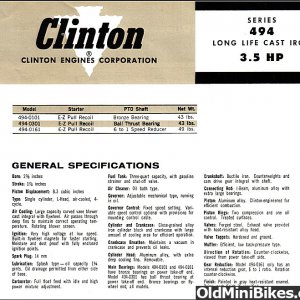 Clinton 494 Series Description