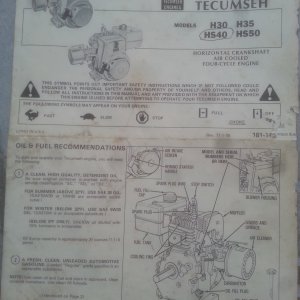 1983 Tecumseh HS-40 Horizontal Crankshaft 4cycle Engine