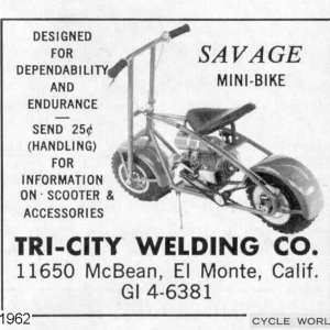 Savage Mini Bike Ad