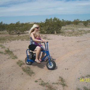 Girls and minibikes