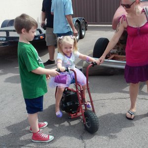 Girls and minibikes