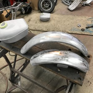 75 Roadster2 gas tank and fenders
