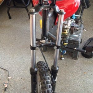 Baja front forks and tire