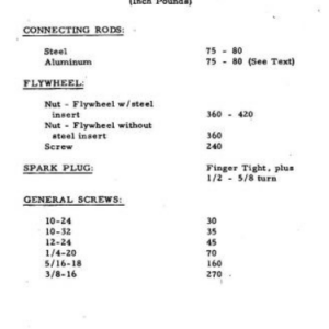 West Bend 580 Torque Specs