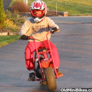 Cruising down the driveway....