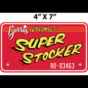 Barris super stocker license plate.