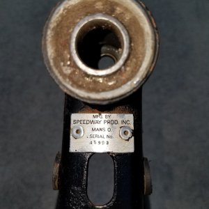 Speedway Frame - Serial No. Tag