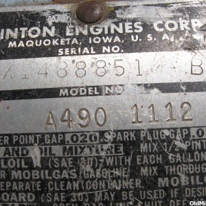 Clinton ID Plate Detail