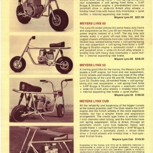 Meyers Lynx Mini-Bikes Ad