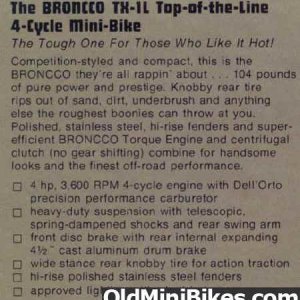 Broncco TX-1L top of the line spec's