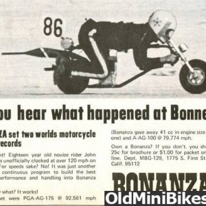 Bonanza Speed record