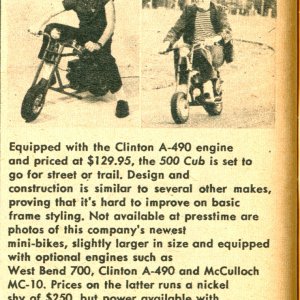 500 Cub Ad 11-1960