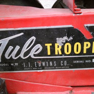 close up of tule decal