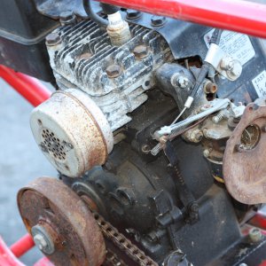 red minibike left side engine