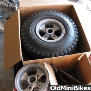 lil indian sabre/ sandblasted wheels NOS General tires