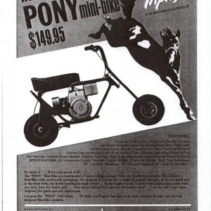 pony mini bike brochure