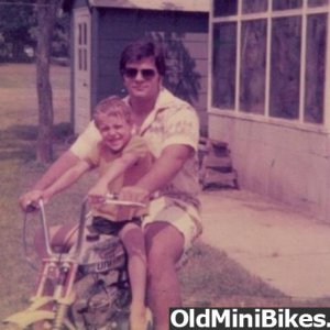 Me and my Uncle Mike on his Fox Thunderbolt. Jersey Shore early 70's