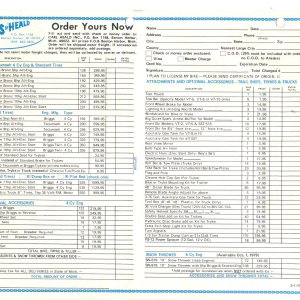 Heald  Super Bronc Price List.