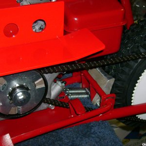Side view showing clutch/cover & view of brakes