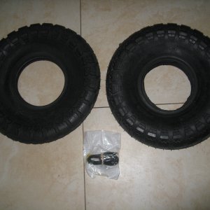 Tires just arrived and push button kill switch