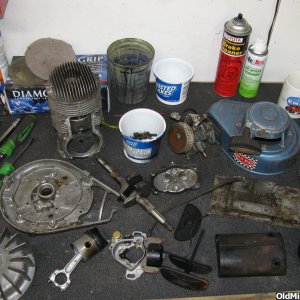 west bend disassembled (from the mystery bike)