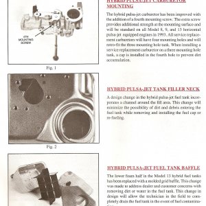 Pulsa-Jet Carburetor & Gas Tank Revisions (1993 & up)