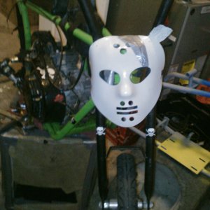 black frame + the green guy mini bike