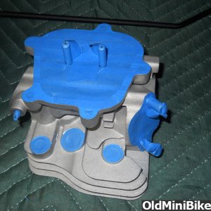 Prepping engine for paint.