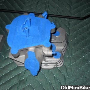 Prepping engine for paint.