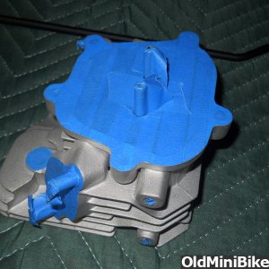 Prepping engine for paint.