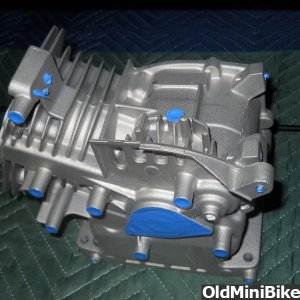 Prepping engine for paint.