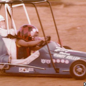 Me about age 5 racing a 1/4 Midget