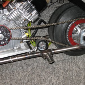 minidragbike build 2012     idler installed on frame brace