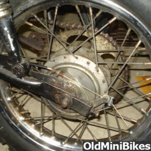 Unknown bike - rear tire showing brake