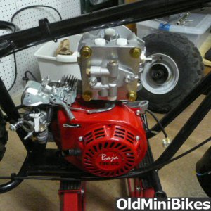 Hydraulic Pump and ICE in Minibike Frame