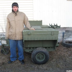 Turbine Powered US Army Generator and Grandson Matt