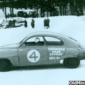 Dad Ice Racing Around 1963