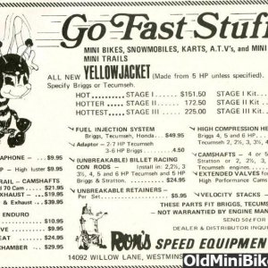 Ron's Go Fast Yellow Jacket Speed Parts!