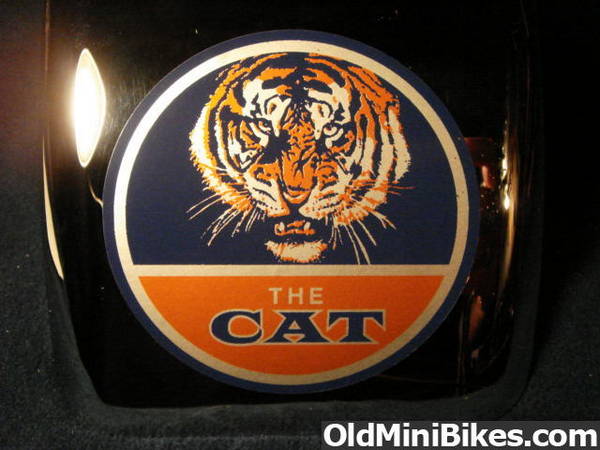 Cat Minibike Clutch Cover Decal HPE Muskin Exact Replica Vintage Chain Guard
