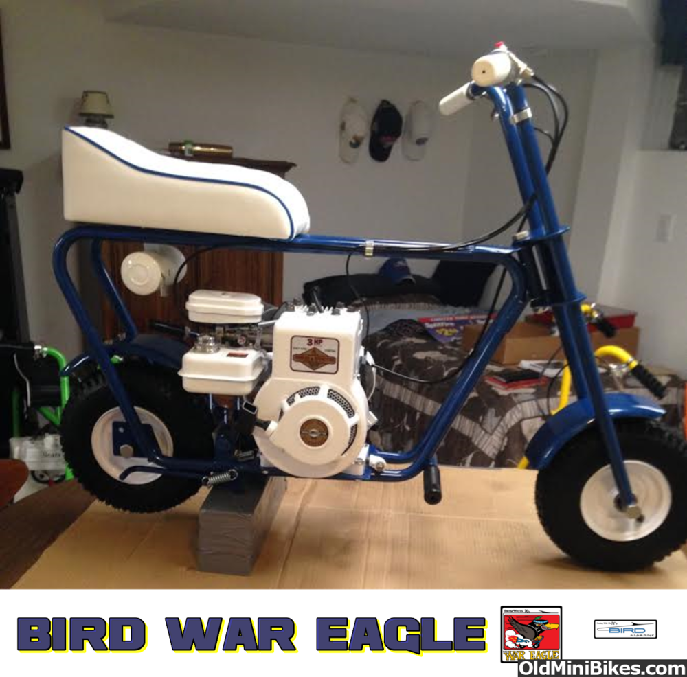 War Eagle Soaring With The 70’s Bird Powered Vintage Mini Bike Decals Set 2 